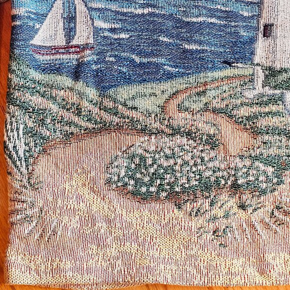 Vintage Art Unlimited Coastal Lighthouse Full-Zip Sweater Size M - Picture 10 of 14